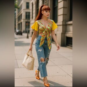 100% Cotton Wrapped Top